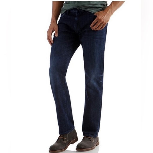 LUCKY BRAND 221 Original Straight Dark Wash Men's Denim Jeans Size 42W x 32L - Picture 1 of 16